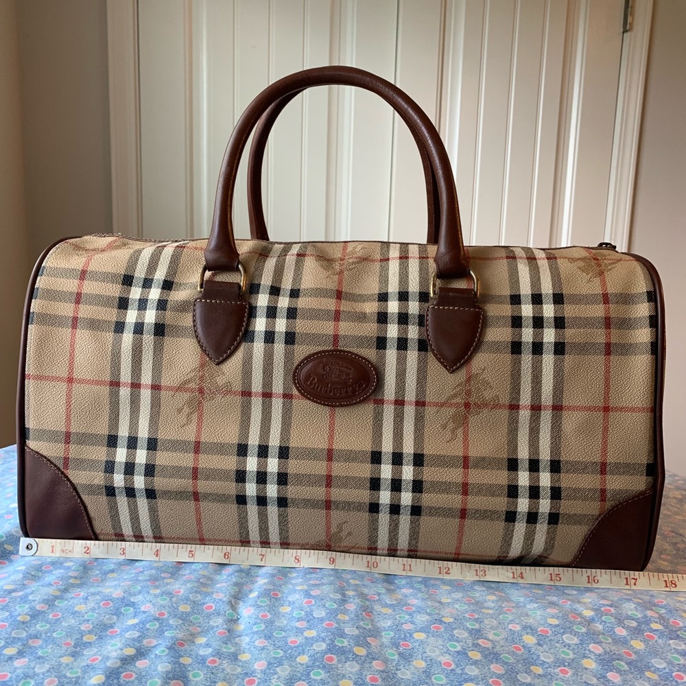 Authentic Burberry Canvas Duffle/Travel Bag